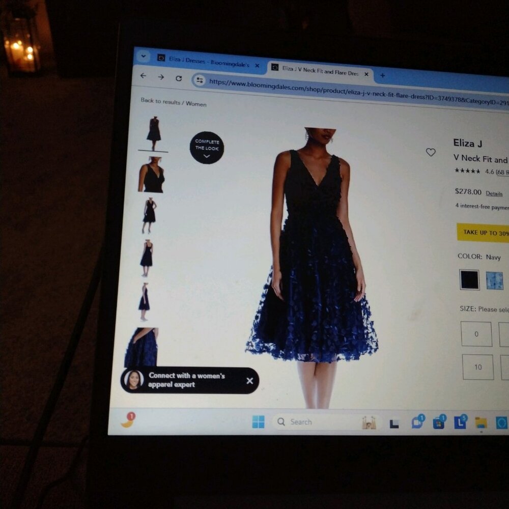 Eliza J Navy Formal Dress - Size 8